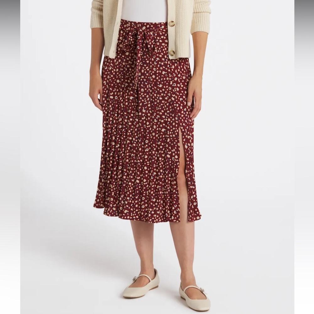 Saige Pleated Midi Skirt